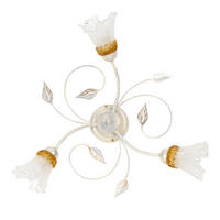 DECKENLEUCHTE  55/18 cm    - Weiß, KONVENTIONELL, Glas/Metall (55/18cm)