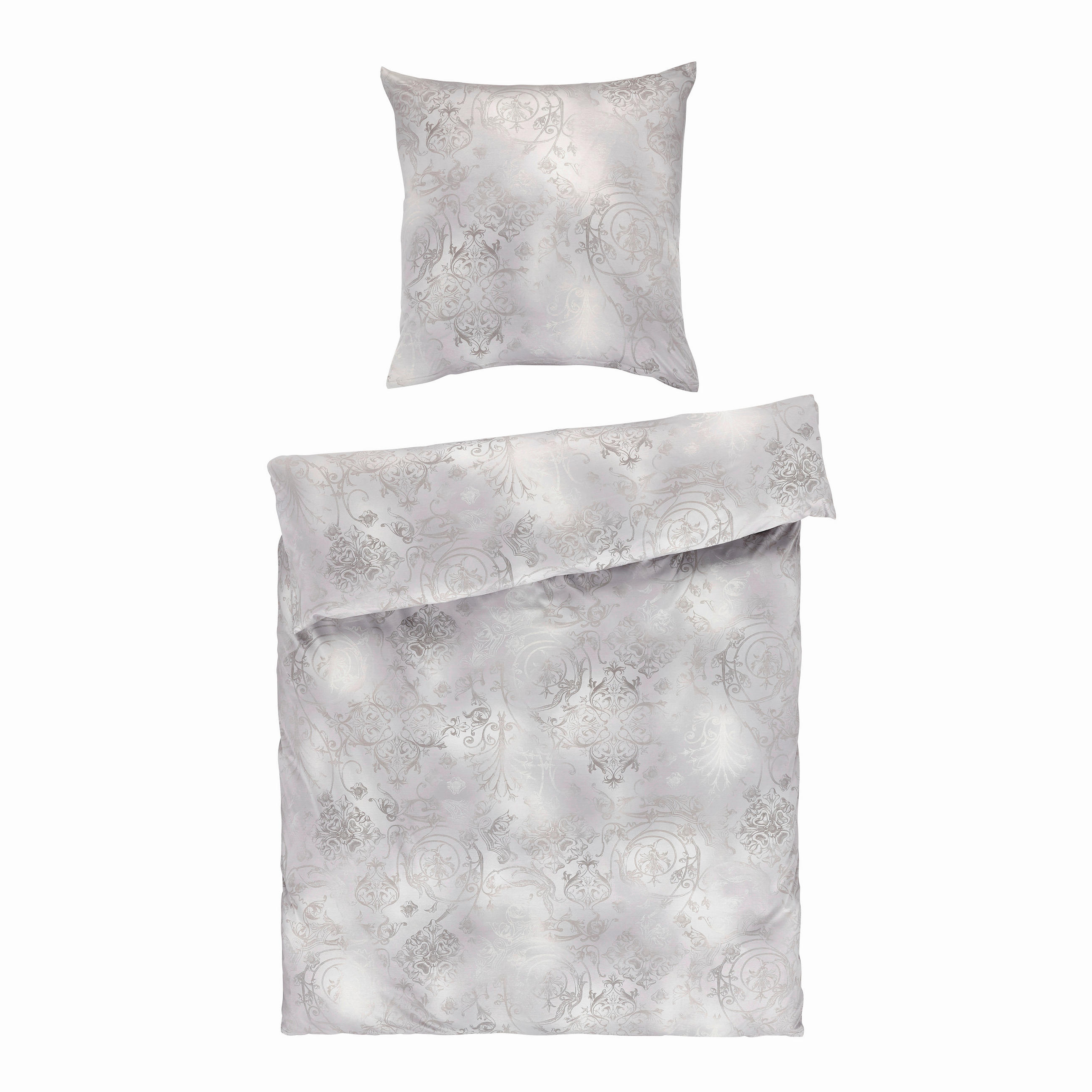 BETTWÄSCHE 2-teilig Gregorio Jersey 155/220 cm  - Silberfarben, Design, Textil (155/220cm) - Estella