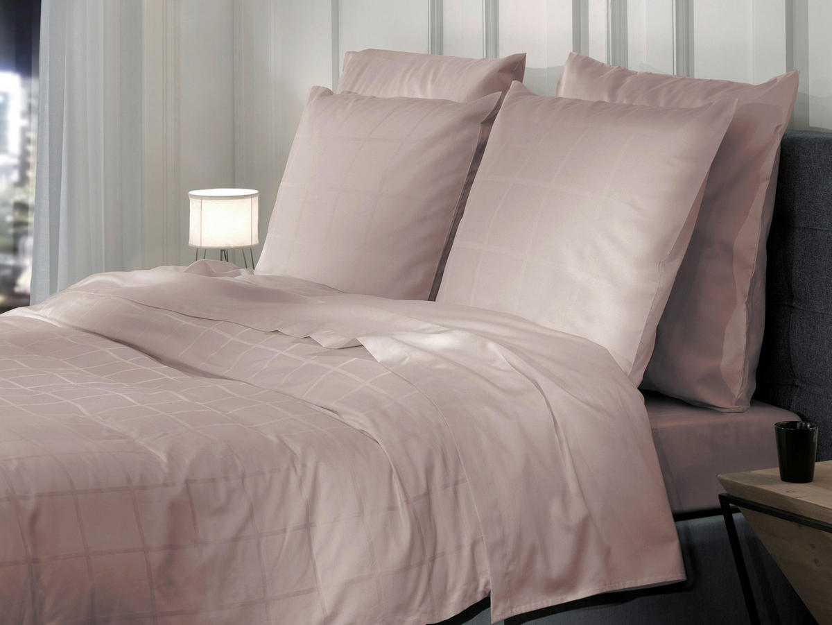 BETTWÄSCHE 2-teilig Diamante Makosatin 135/200 cm  - Rosa, Basics, Textil (135/200cm)