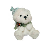 URS DECORATIV - alb, Lifestyle, plastic/materiale naturale (15/19/15cm) - X-Mas