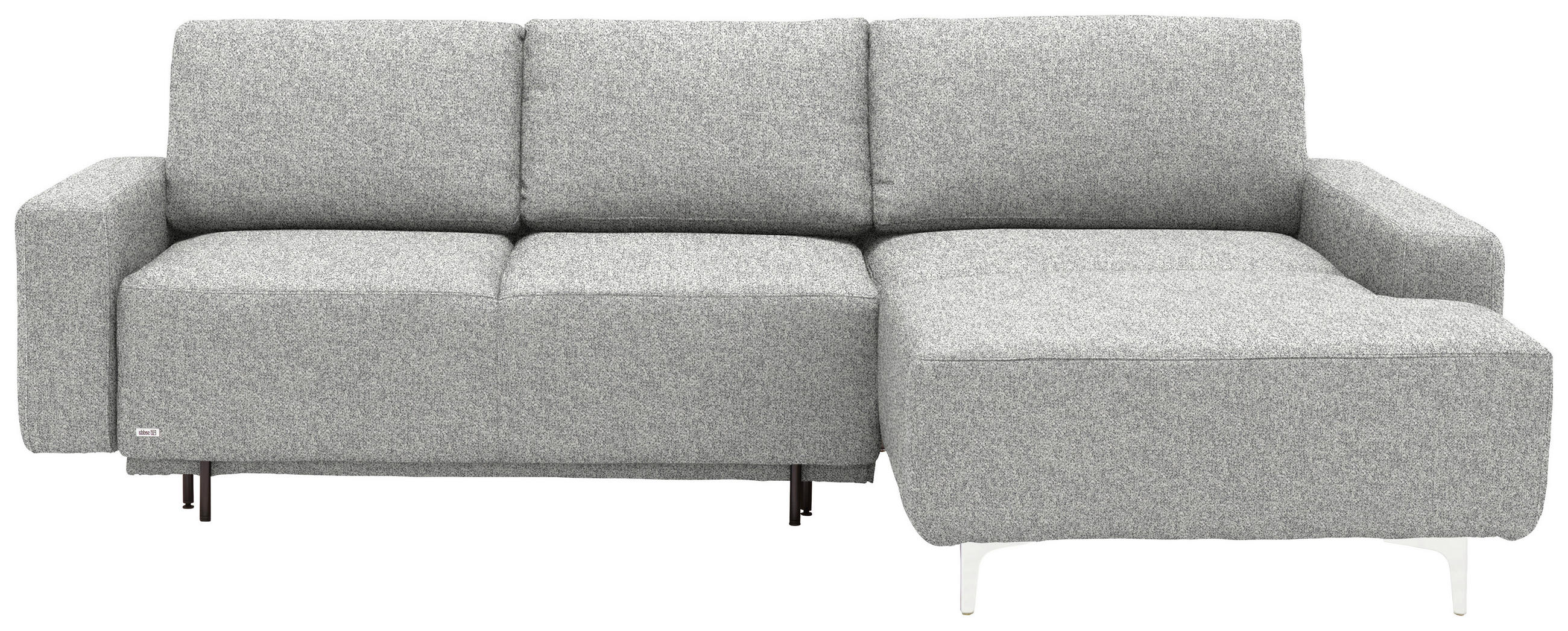 ECKSOFA  in Mikrovelours Naturfarben  248/160 cm  - Alufarben/Naturfarben, Design, Textil/Metall (248/160cm) - Sedda