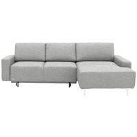 ECKSOFA  in Mikrovelours Naturfarben  248/160 cm  - Alufarben/Naturfarben, Design, Textil/Metall (248/160cm) - Sedda