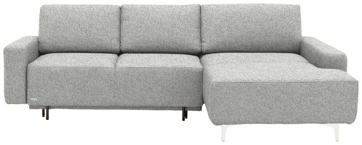 ECKSOFA  in Mikrovelours Naturfarben  248/160 cm  - Alufarben/Naturfarben, Design, Textil/Metall (248/160cm) - Sedda