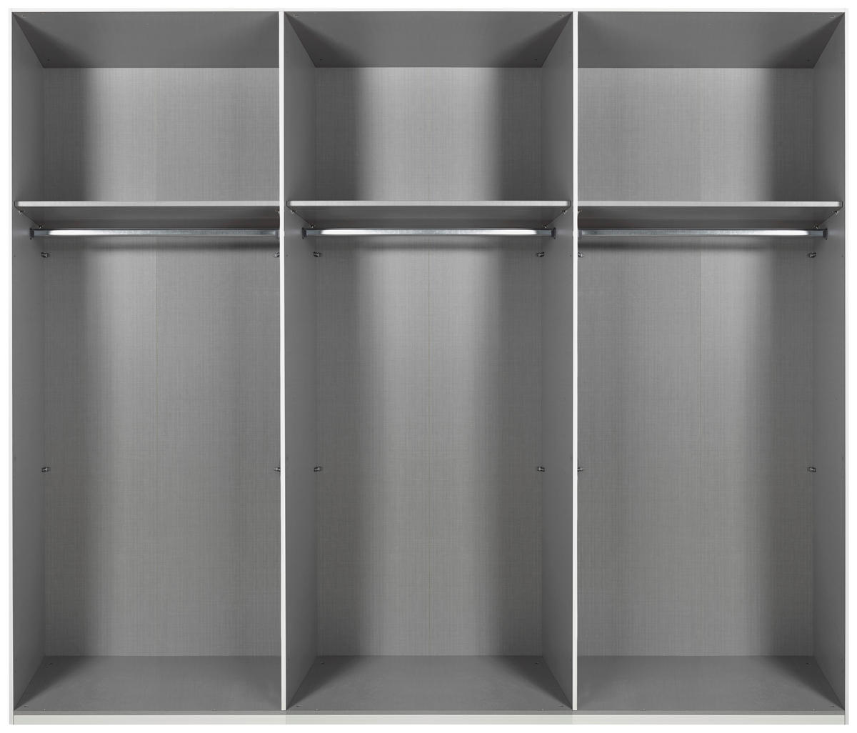 DREHTÜRENSCHRANK 300/216/58 cm 6-türig Weiß  - Weiß, MODERN, Holzwerkstoff/Metall (300/216/58cm) - MID.YOU