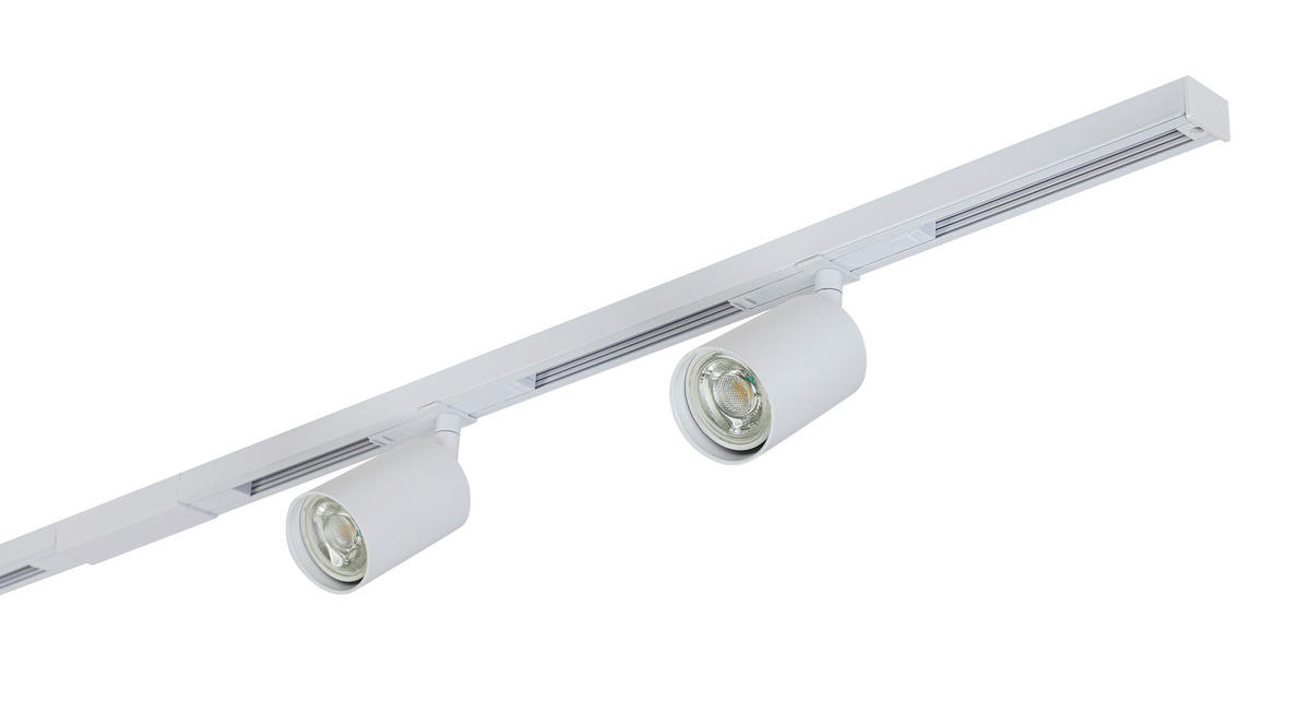 SCHIENENSYSTEM 120/5,5/14 cm  - Weiß, Trend, Kunststoff/Metall (120/5,5/14cm) - Collett's Monde