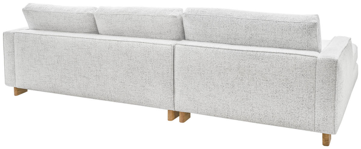 ECKSOFA Hellgrau Chenille  - Eichefarben/Hellgrau, KONVENTIONELL, Holz/Textil (186/318cm) - SetOne by Musterring