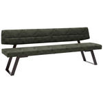 SITZBANK 230/85/58 cm  in Dunkelgrün  - Dunkelgrün/Schwarz, Design, Textil/Metall (230/85/58cm) - Dieter Knoll
