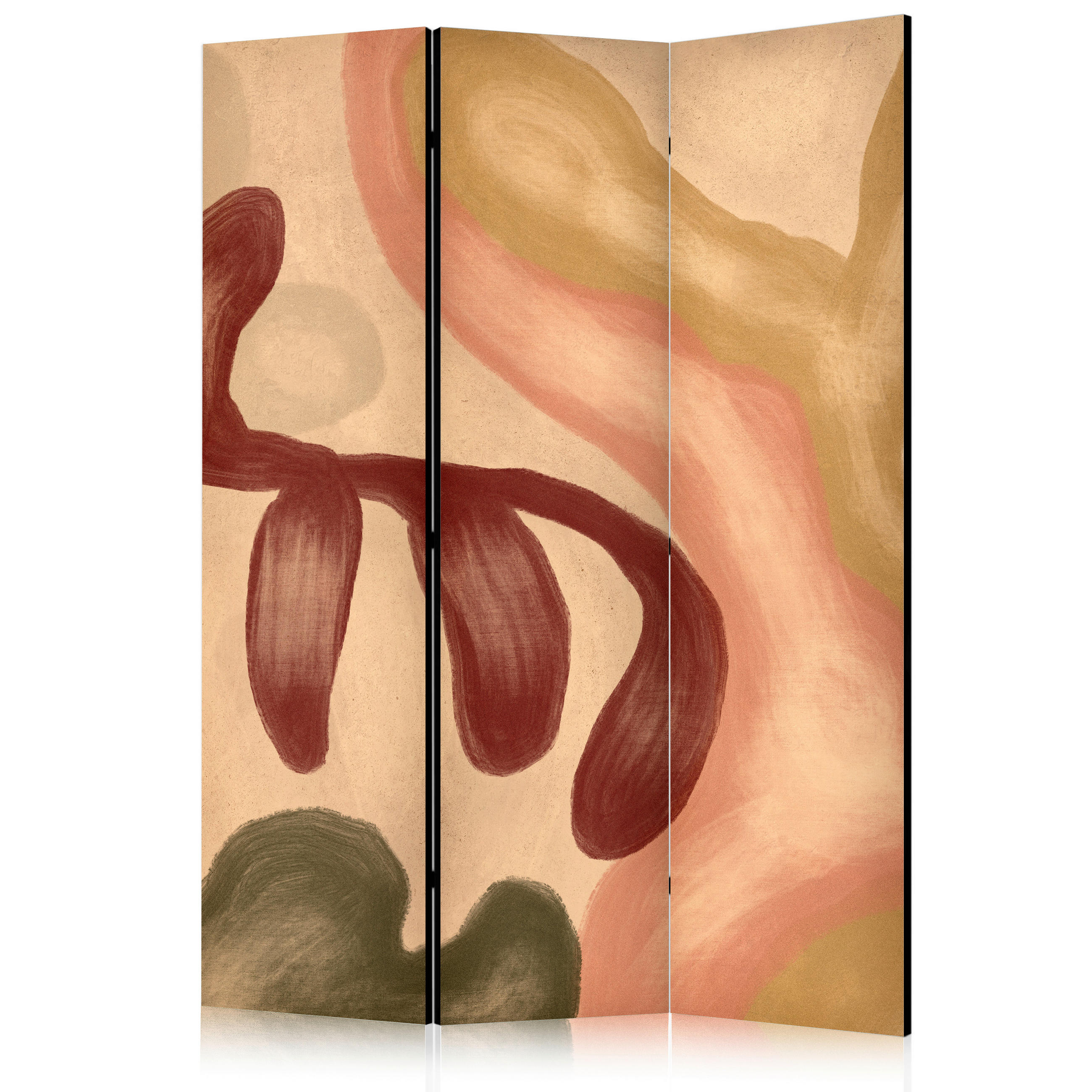 SKÄRMVÄGG  i textil  brun, beige, terrakotta  - beige/brun, Basics, textil (135/172/3cm) - artgeist