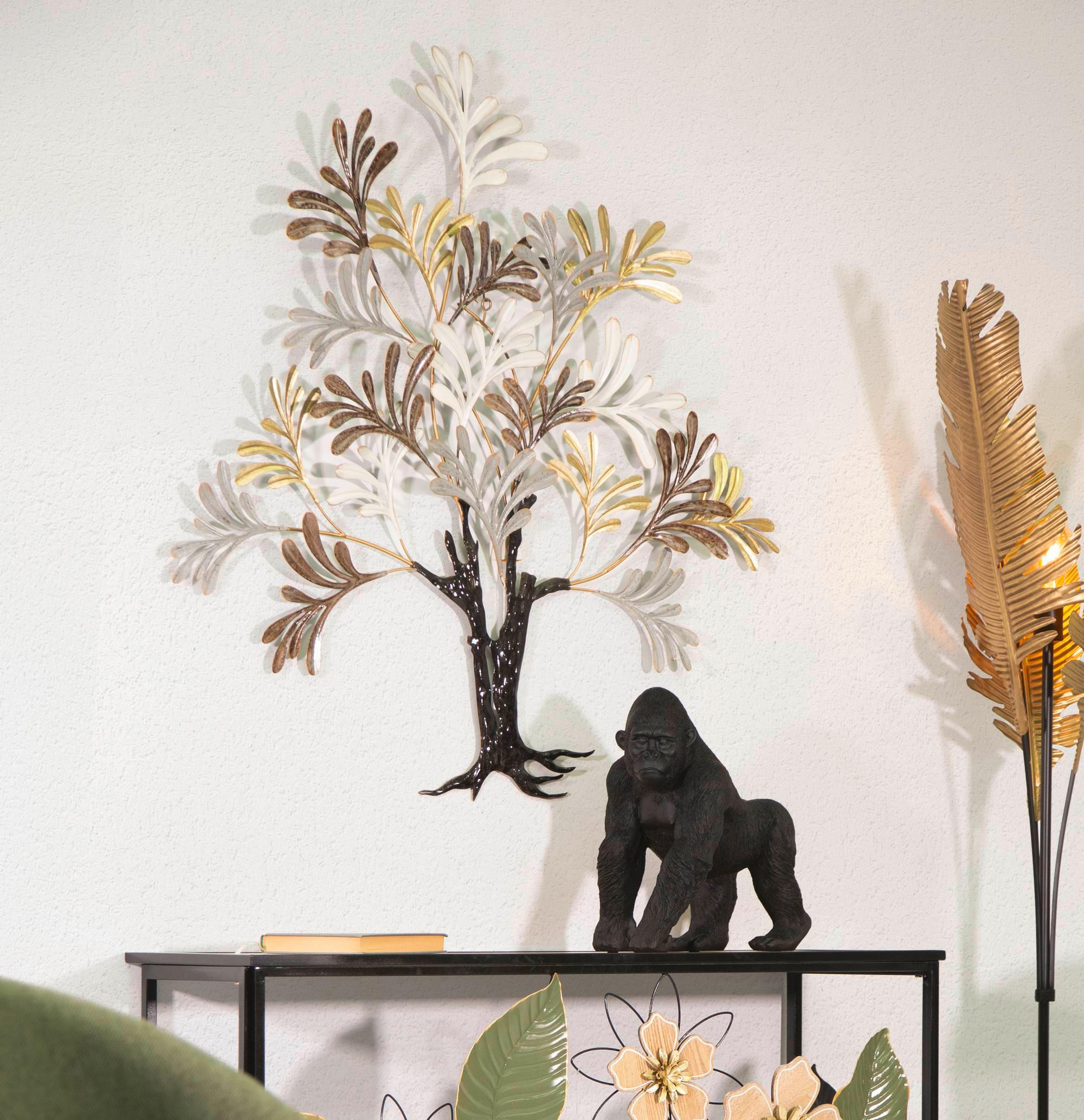 WANDDEKO  97.20/100.30/8.90 cm   - Goldfarben/Schwarz, Basics, Metall (97.20/100.30/8.90cm)