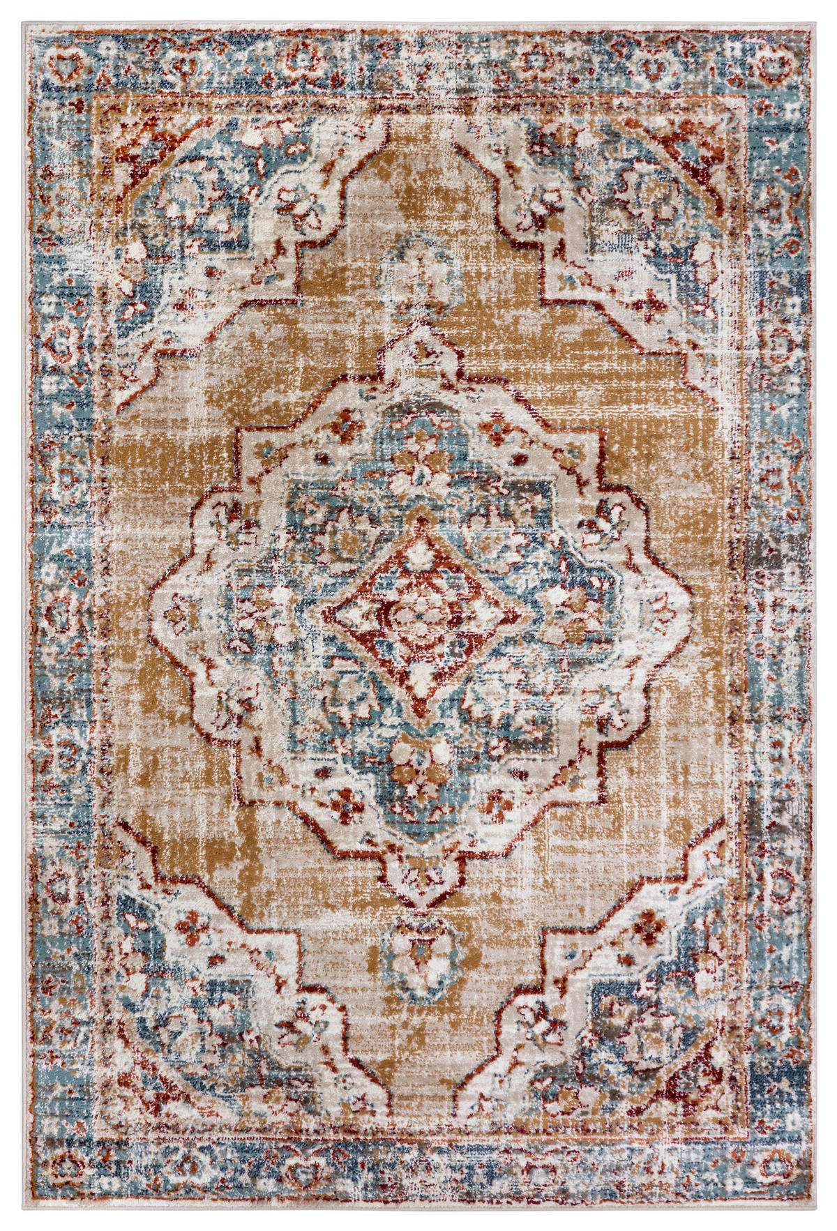FLACHWEBETEPPICH 120/170 cm Luxor Multicolor, Honig  - Multicolor/Honig, Design, Kunststoff/Textil (120/170cm)