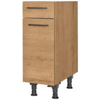 SCHUBKASTENUNTERSCHRANK 30/87/56 cm  in Eichefarben  - Eichefarben/Schwarz, MODERN, Holzwerkstoff/Metall (30/87/56cm) - Nobilia