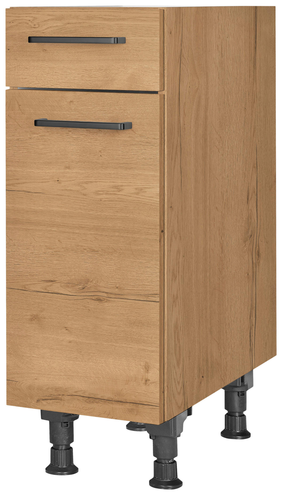 SCHUBKASTENUNTERSCHRANK 30/87/56 cm  in Eichefarben  - Eichefarben/Schwarz, MODERN, Holzwerkstoff/Metall (30/87/56cm) - Nobilia