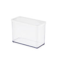 DÓZA NA POTRAVINY - priehľadné/biela, Basics, plast (10/20/14,2cm) - Rotho