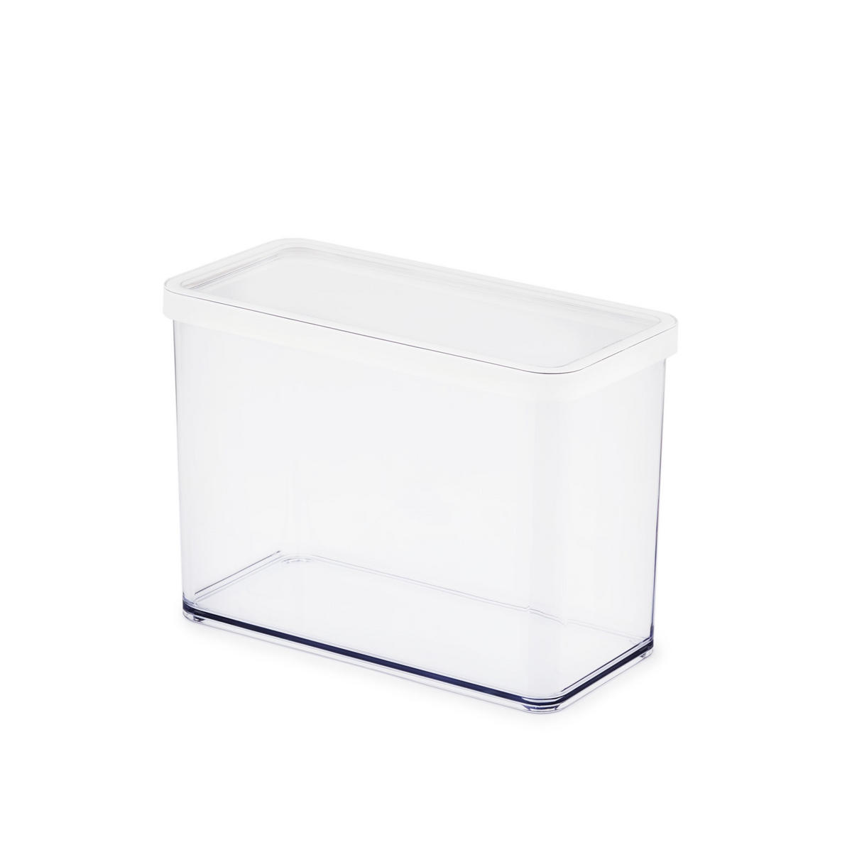 DÓZA NA POTRAVINY - priehľadné/biela, Basics, plast (10/20/14,2cm) - Rotho