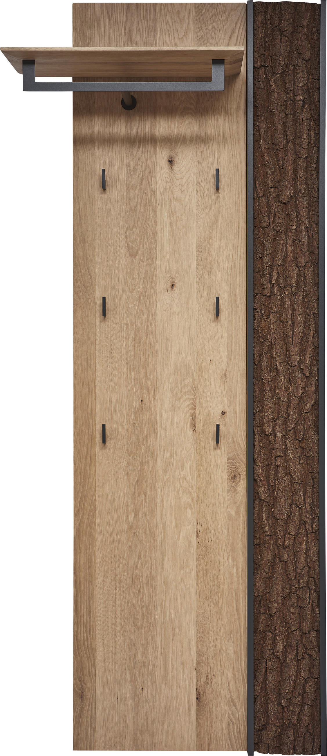 GARDEROBENPANEEL  in 79/196/35 cm  - Eichefarben/Dunkelbraun, Design, Holz/Metall (79/196/35cm) - Johann Jakob