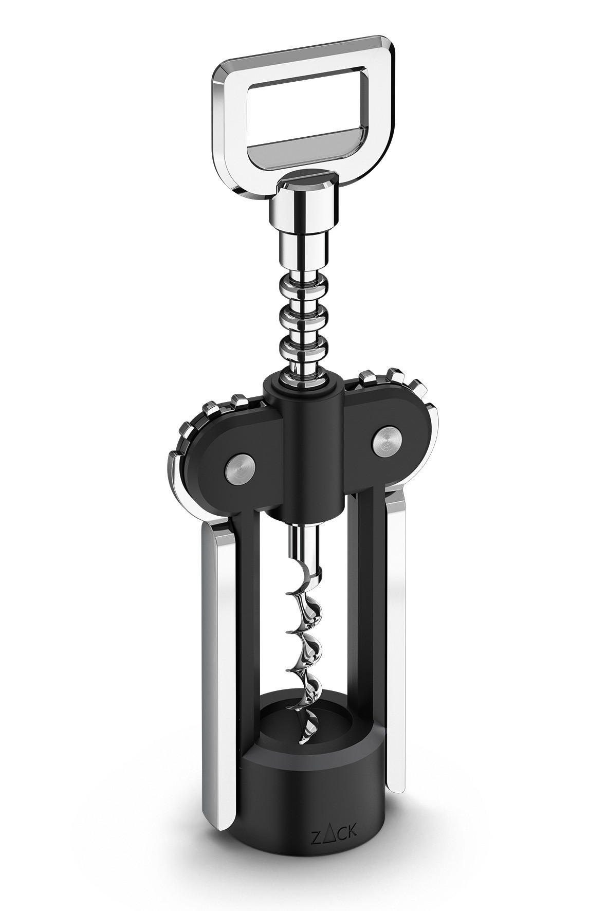 KORKENZIEHER - Chromfarben/Schwarz, KONVENTIONELL, Kunststoff/Metall (7,1/20/4cm) - Zack