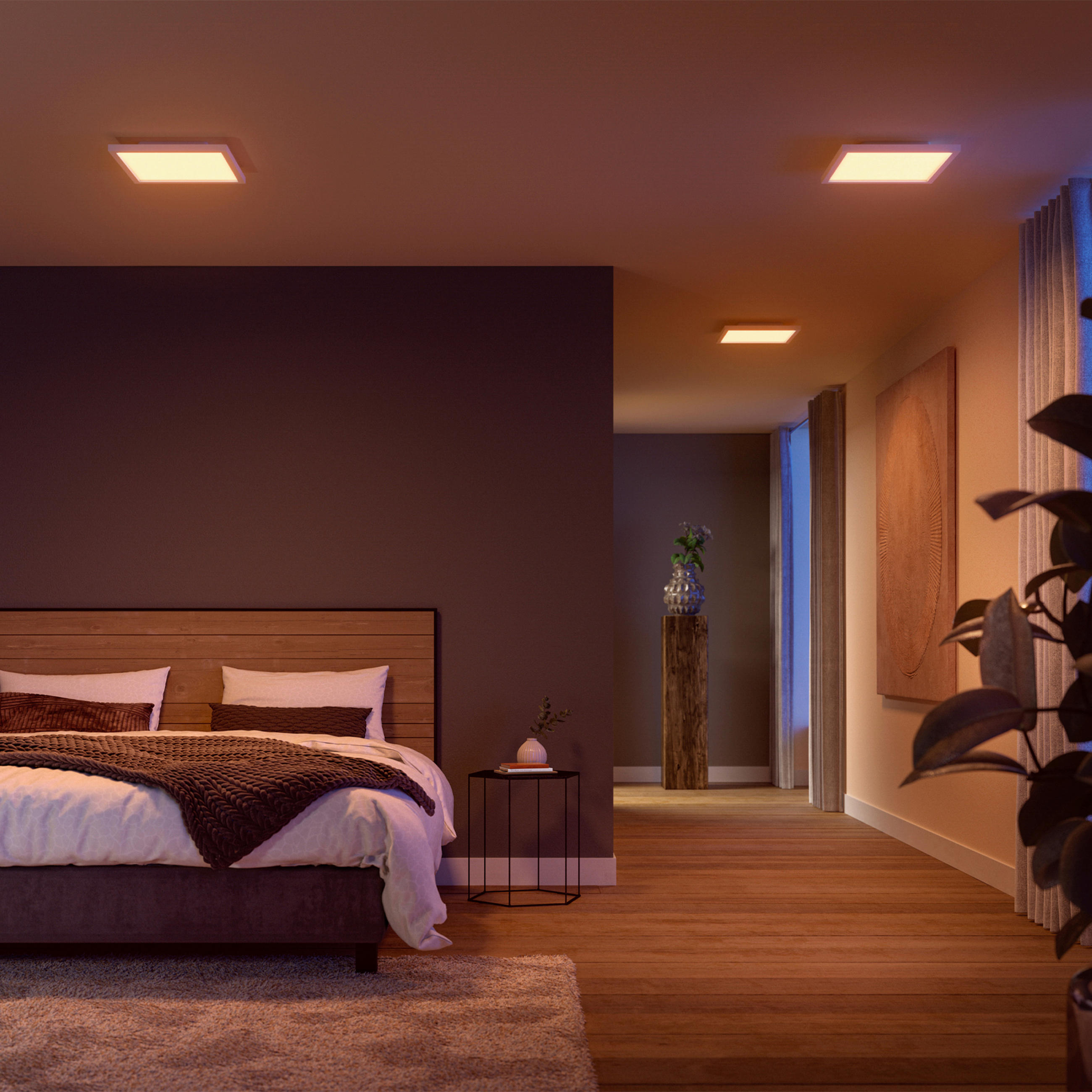 LED-DECKENLEUCHTE WACA Surimu 30/4,8/30 cm   - Weiß, Basics, Metall (30/4,8/30cm) - Philips HUE