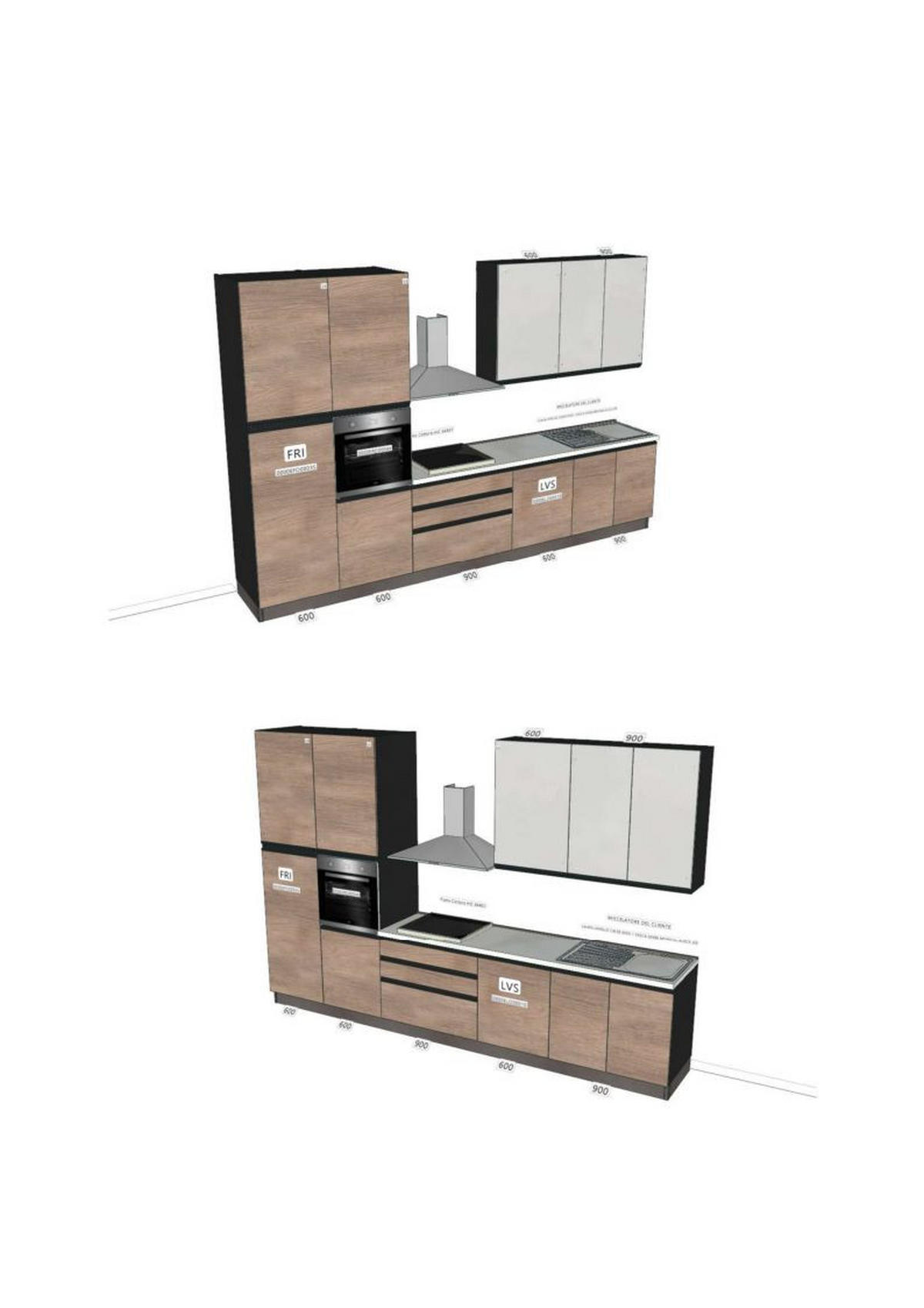 KUHINJSKI BLOK   - Moderno (360/240/60cm) - Xora