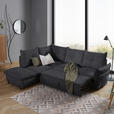 ECKSOFA in Bouclé Dunkelgrau  - Dunkelgrau/Schwarz, Design, Textil/Metall (220/250cm) - Xora