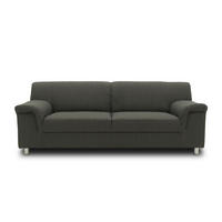 3-SITZER-SOFA  in Webstoff Schlammfarben  - Chromfarben/Schlammfarben, KONVENTIONELL, Textil/Metall (190/72/80cm) - MID.YOU