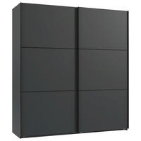 SCHWEBETÜRENSCHRANK 200/216/65 cm 2-türig Graphitfarben, Schwarz  - Schwarz/Graphitfarben, KONVENTIONELL, Holzwerkstoff/Metall (200/216/65cm) - Stylife