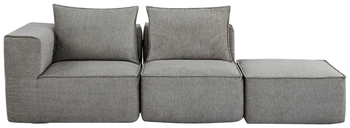SOFAELEMENT Webstoff Taupe  - Taupe/Weiß, Design, Kunststoff/Textil (90/80/90cm) - Carryhome