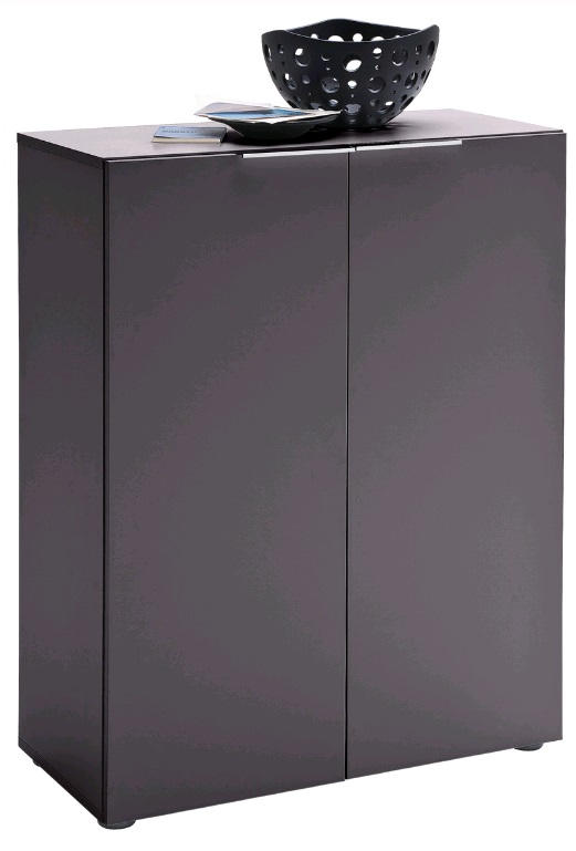 SCHUHSCHRANK Anthrazit - Edelstahlfarben/Anthrazit, Design, Holzwerkstoff/Kunststoff (80/101/39cm) - Carryhome