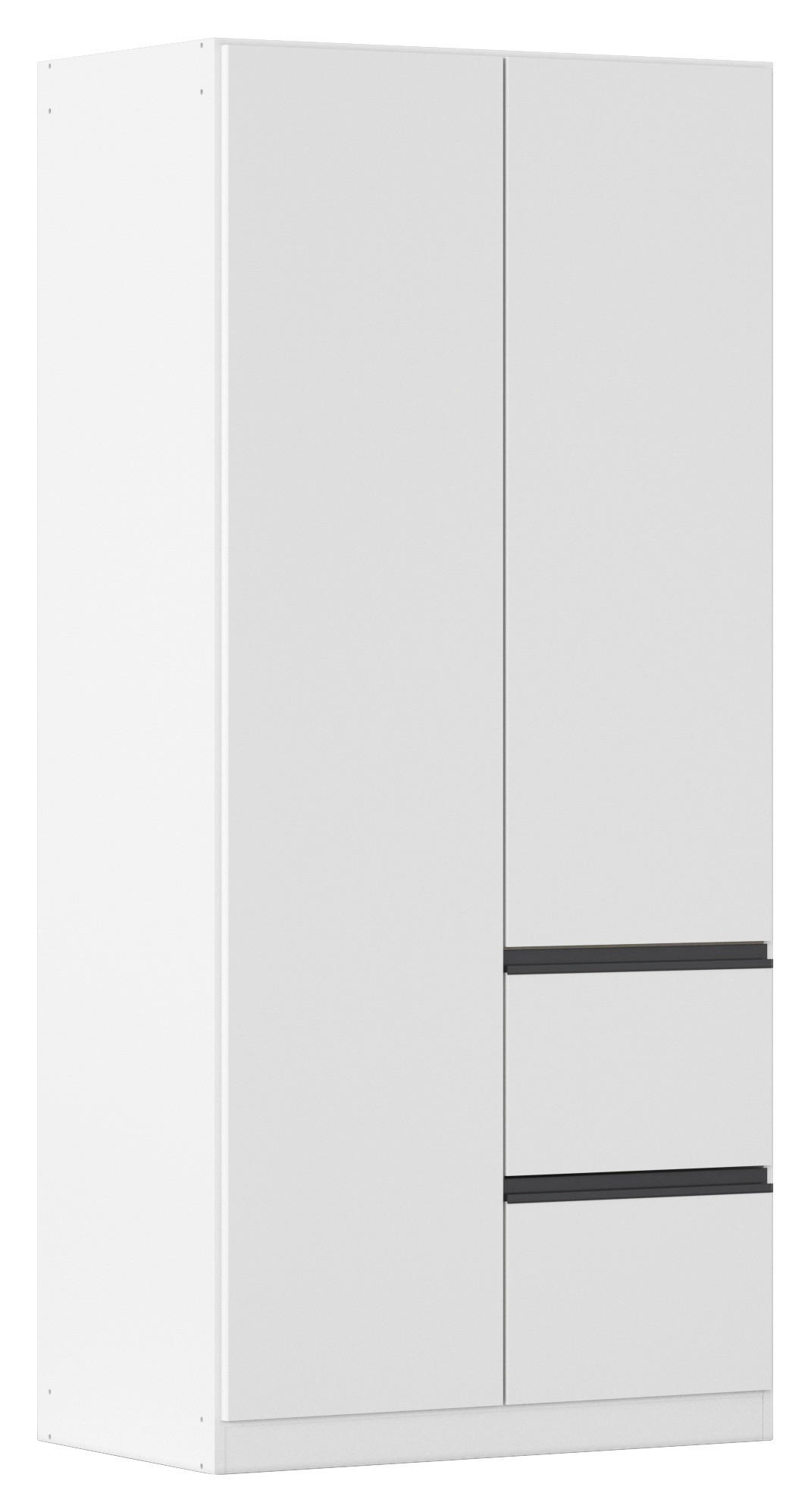 DREHTÜRENSCHRANK 91/197/54 cm 2-türig Weiß - Weiß/Grau, MODERN, Holzwerkstoff (91/197/54cm) - Rauch Möbel