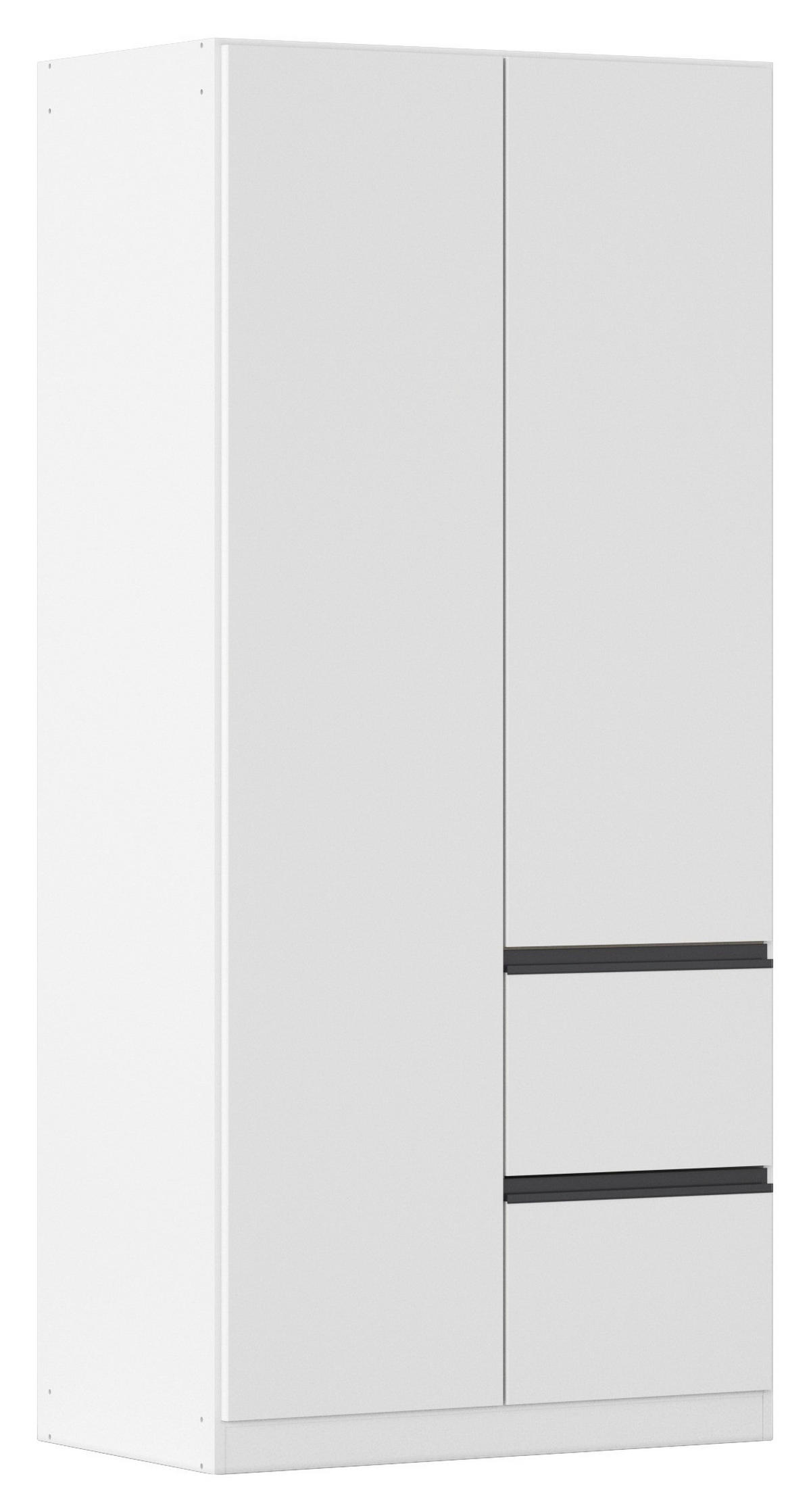 DREHTÜRENSCHRANK in Weiss  - Weiss/Grau, Modern, Holzwerkstoff (91/197/54cm) - Rauch Möbel