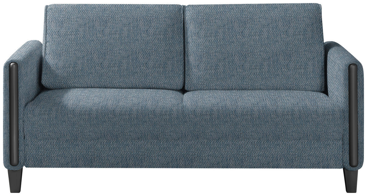 SCHLAFSOFA in Holz, Textil Schwarz, Hellblau  - Schwarz/Hellblau, Design, Holz/Textil (174/88/104cm) - Niels Andersson