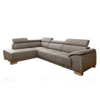 SEDEŽNA GARNITURA, mikrovlakna siva  - barve kroma/siva, Design, tekstil/leseni material (205/290cm) - Pure Home Lifestyle