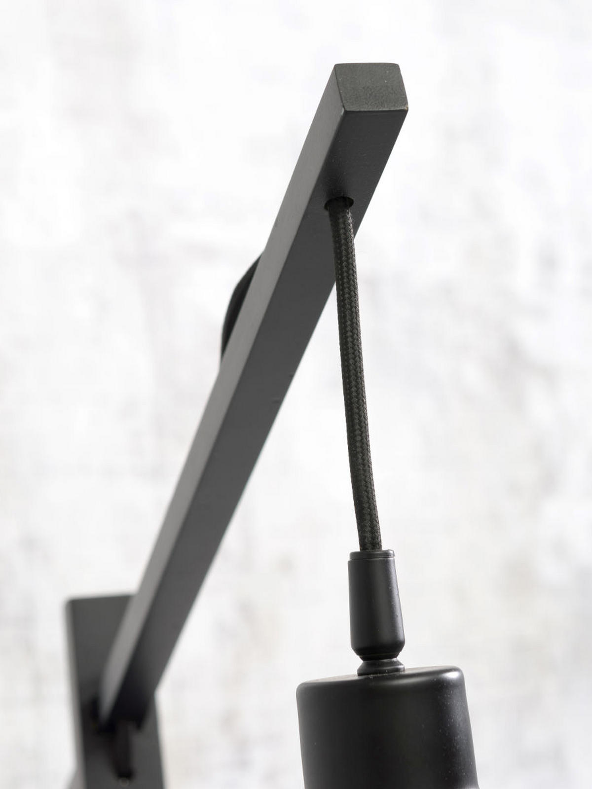 STEHLEUCHTE  47/176/23 cm   - Dunkelgrau/Schwarz, Design, Naturmaterialien (47/176/23cm) - Good & Mojo