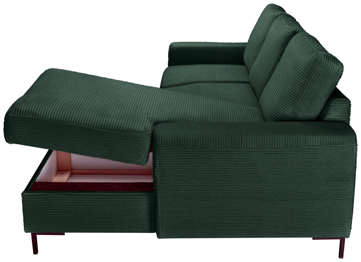 Freisteller von Carryhome ECKSOFA Dunkelgrün Cord.