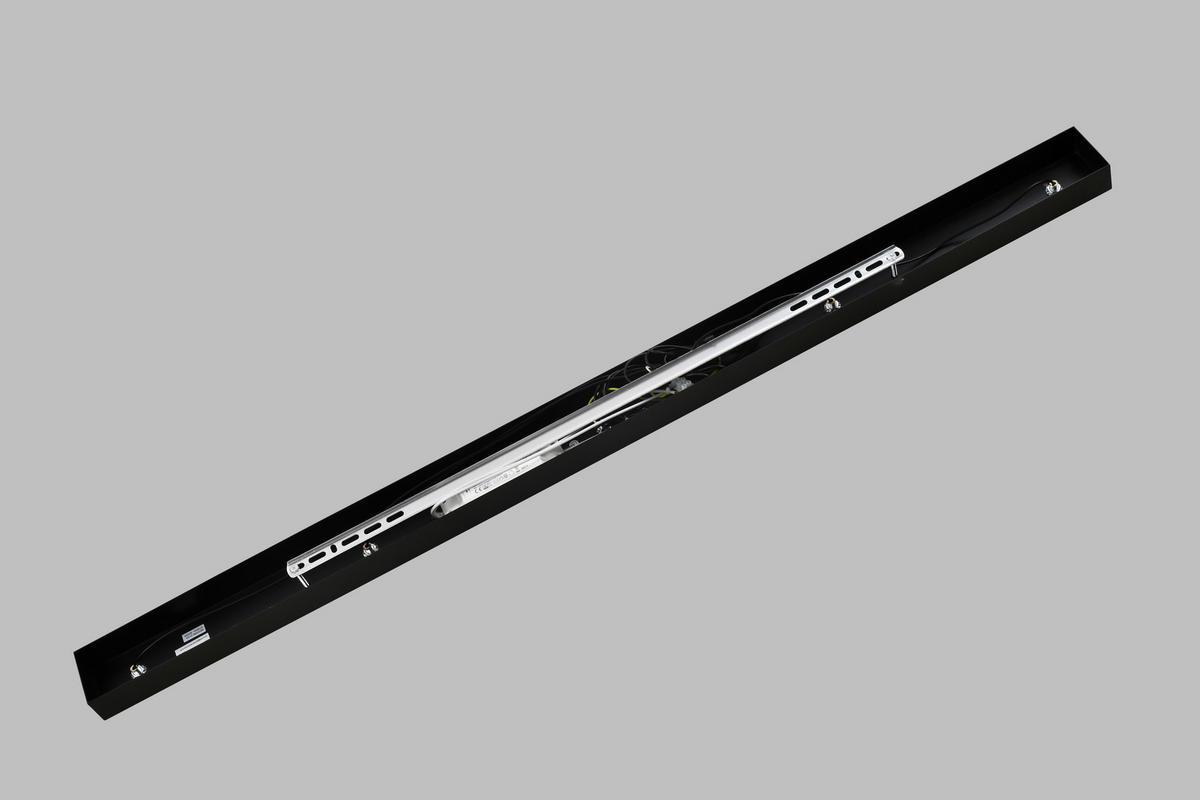 LED-HÄNGELEUCHTE Pesaro 128/170/20 cm  - Schwarz, Design, Glas/Metall (128/170/20cm)