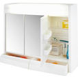 SPIEGELSCHRANK 60/51/18 cm  - Weiß, MODERN, Glas/Kunststoff (60/51/18cm) - Xora