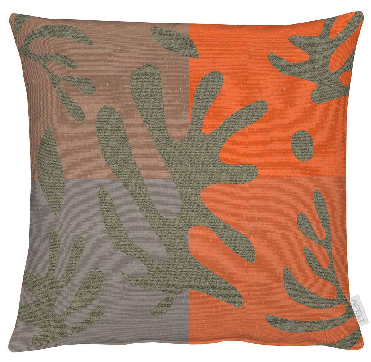 KISSENHÜLLE 49/49 cm  - Braun/Orange, Design, Textil (49/49cm) - Apelt