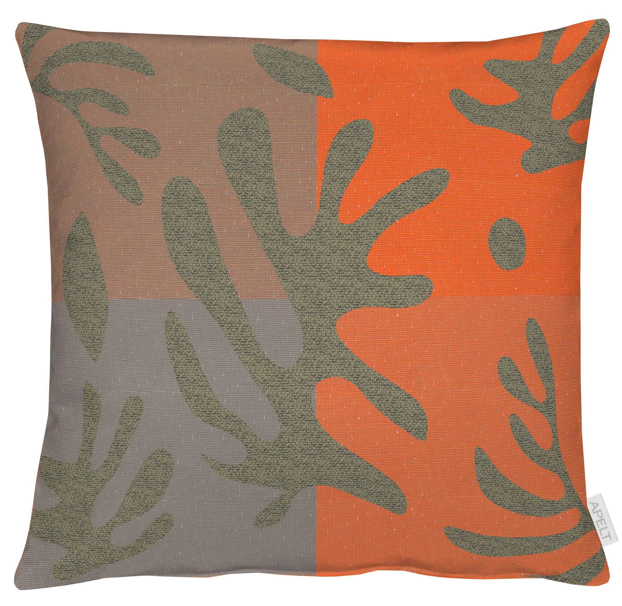Apelt Zierkissen Braun, Orange 48x48 cm