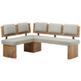 ECKBANK 125/165 cm  in Eichefarben, Sandfarben  - Sandfarben/Eichefarben, KONVENTIONELL, Holzwerkstoff/Textil (125/165cm) - Cantus