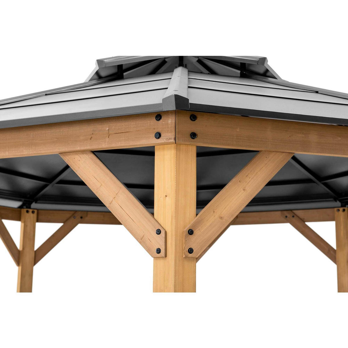 PAVILLON 396/318/396 cm   - Anthrazit, Basics, Holz/Kunststoff (396/318/396cm)