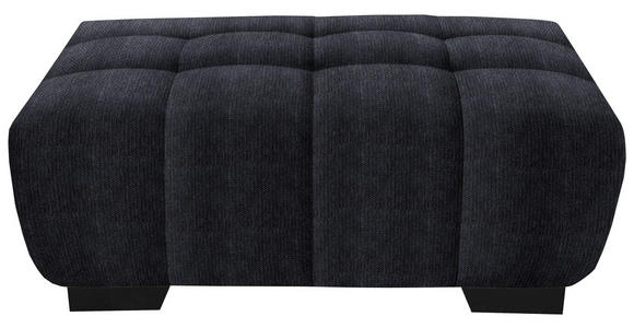 HOCKER in Textil Dunkelgrau  - Dunkelgrau/Schwarz, KONVENTIONELL, Textil/Metall (106/40/72cm) - Hom`in