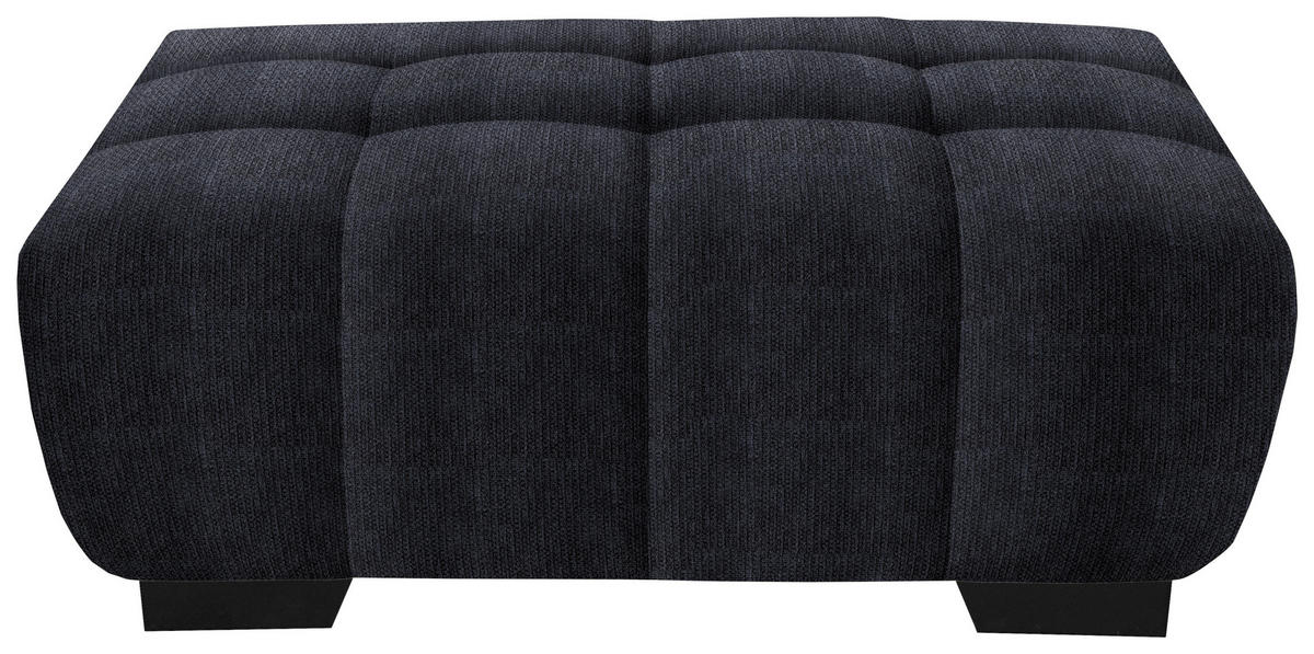 HOCKER in Textil Dunkelgrau  - Dunkelgrau/Schwarz, Konventionell, Textil/Metall (106/40/72cm) - Hom`in