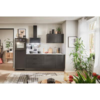 BLOK KUHINJA BEZ APARATA  crna  - svijetlo siva/crna, Basics, drvni materijal/metal (260cm) - MID.YOU