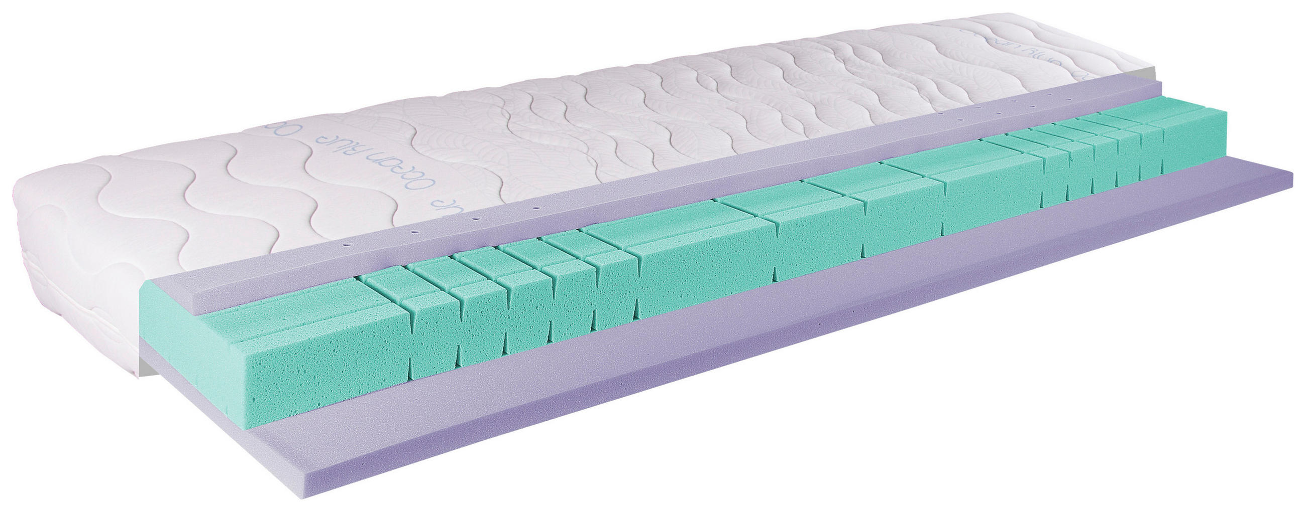 GELSCHAUMMATRATZE FREE OCEAN GEL 80/200 cm Höhe ca. 22 cm  - Weiß, Basics, Textil (80/200cm) - Breckle