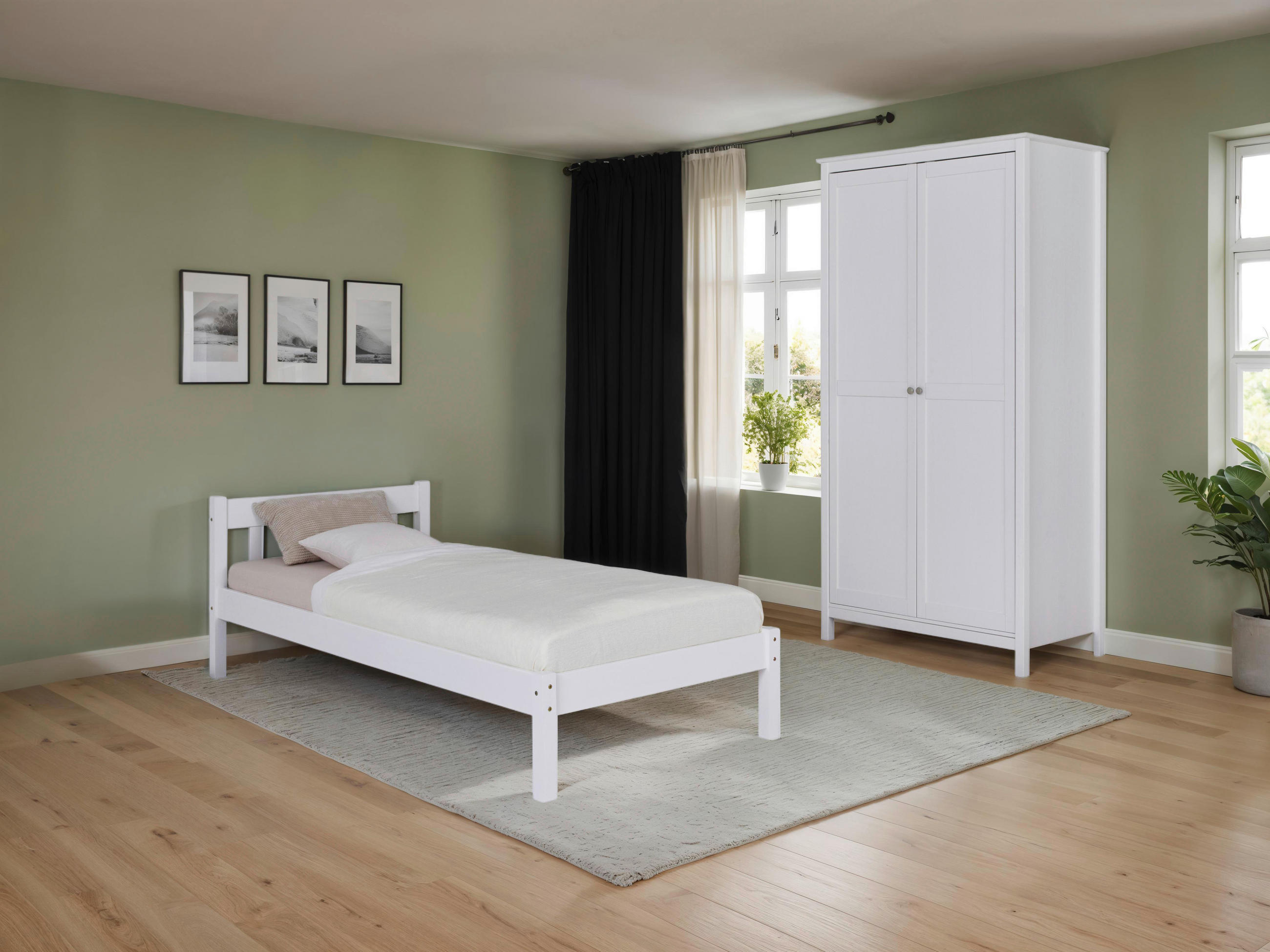 EINZELZIMMER Weiß  - Weiß, MODERN, Holz - MID.YOU
