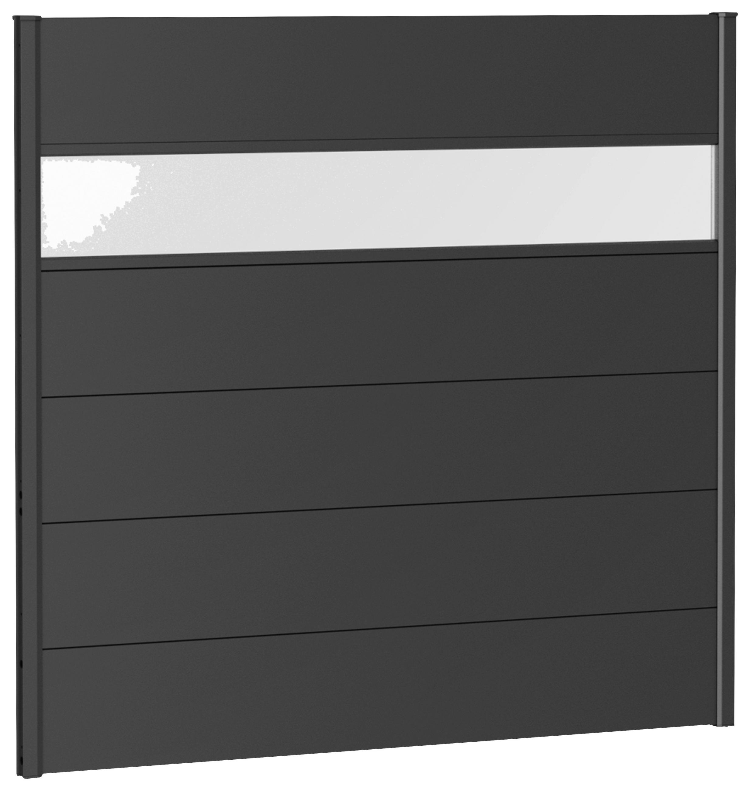 SICHTSCHUTZ - Dunkelgrau, Basics, Kunststoff/Metall (145/137/4,4cm) - Biohort