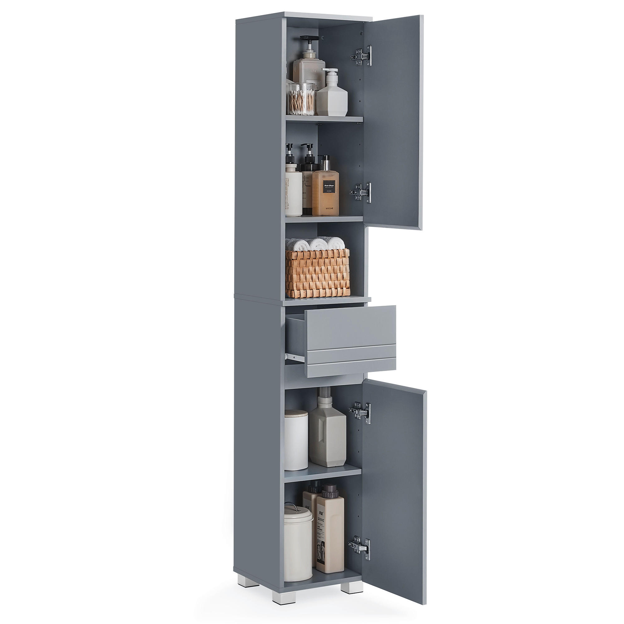 HOCHSCHRANK 30/170/30 cm  - Grau, Trend, Holzwerkstoff (30/170/30cm) - MID.YOU
