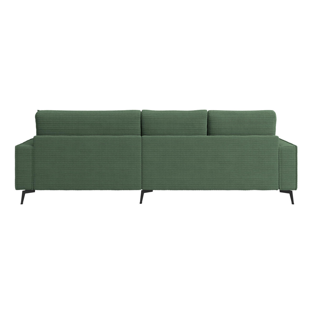 ECKSOFA ZERO Grün Cord Zierkissen, Rückenkissen  - Schwarz/Grün, Trend, Textil/Metall (286/173cm) - Livetastic