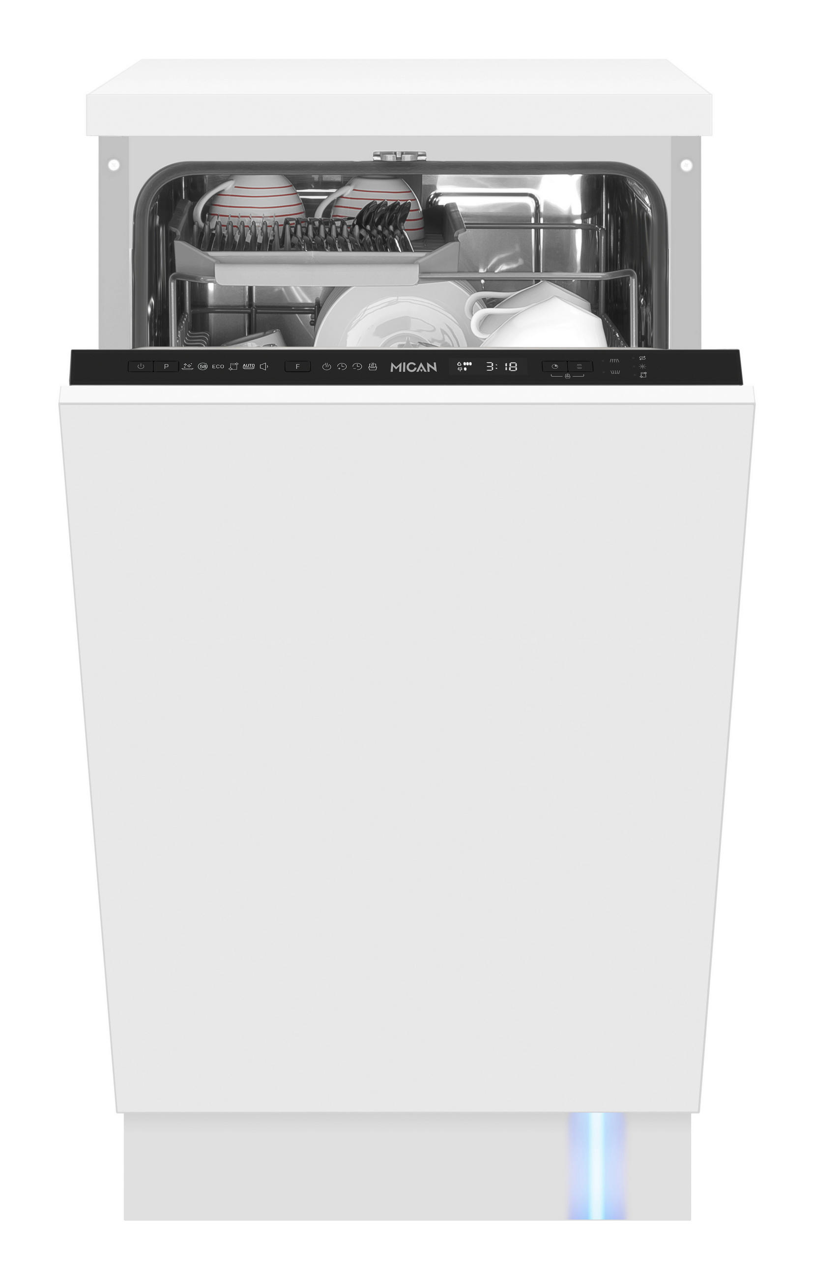 GESCHIRRSPÜLER 50415  - Weiß, Basics, Kunststoff/Metall (44,8/81,5/55cm) - Mican