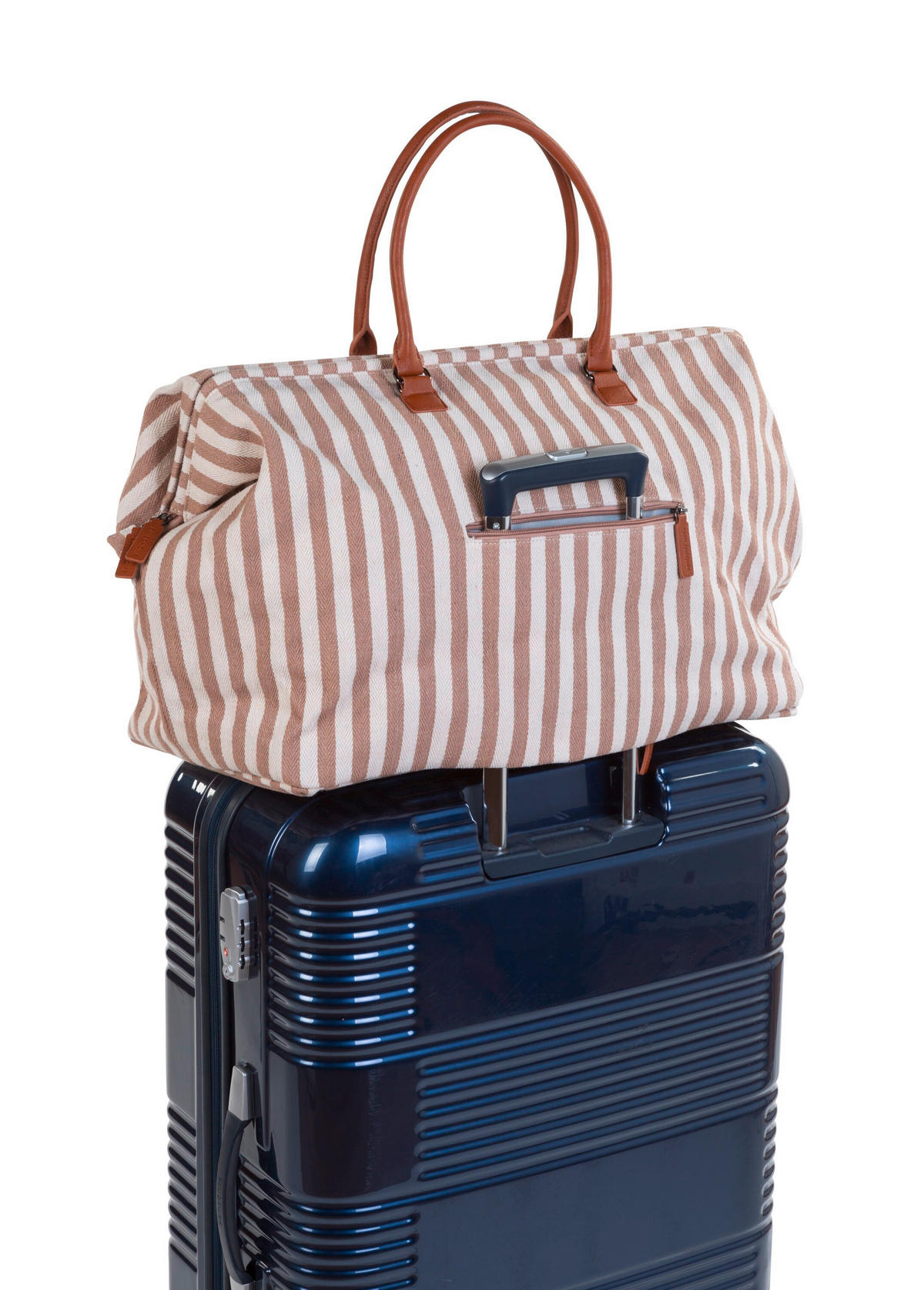 WICKELTASCHE Mommy Bag Terracotta Nude Streifen  - Beige/Terracotta, KONVENTIONELL, Kunststoff/Textil (55/30/40cm) - Childhome