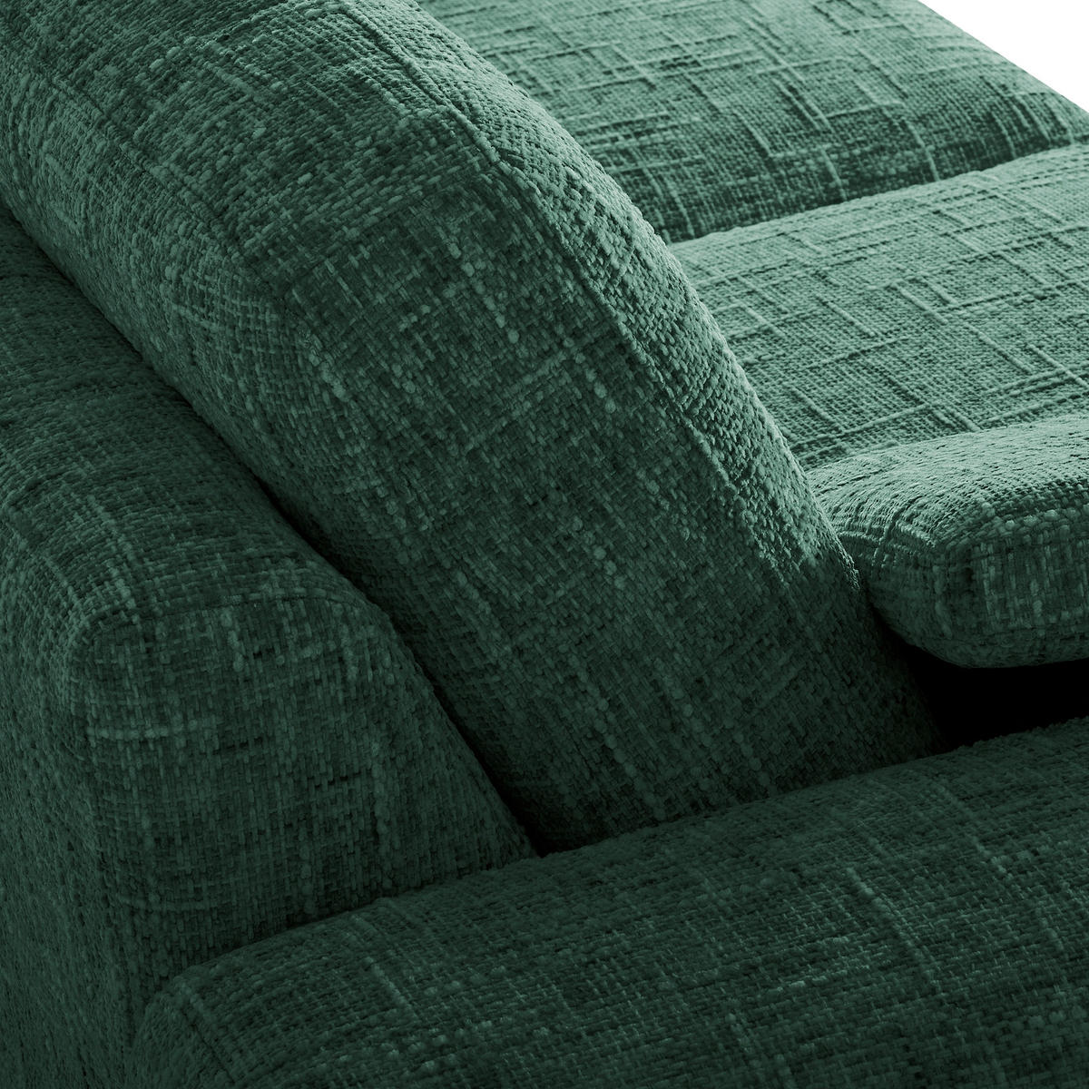ECKSOFA SPRING Grün Webstoff Zierkissen  - Schwarz/Grün, Design, Textil/Metall (273/250cm) - Livetastic